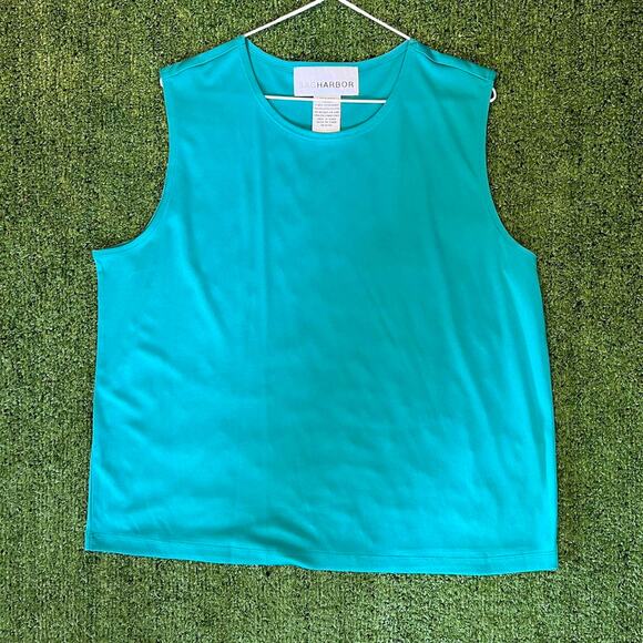 Blue Teal Sag Harbor sleeveless blouse tank top size XL - Picture 1 of 3